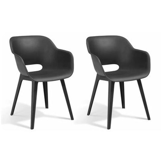 Outdoor Chairs Akola 2 Pcs Graphite