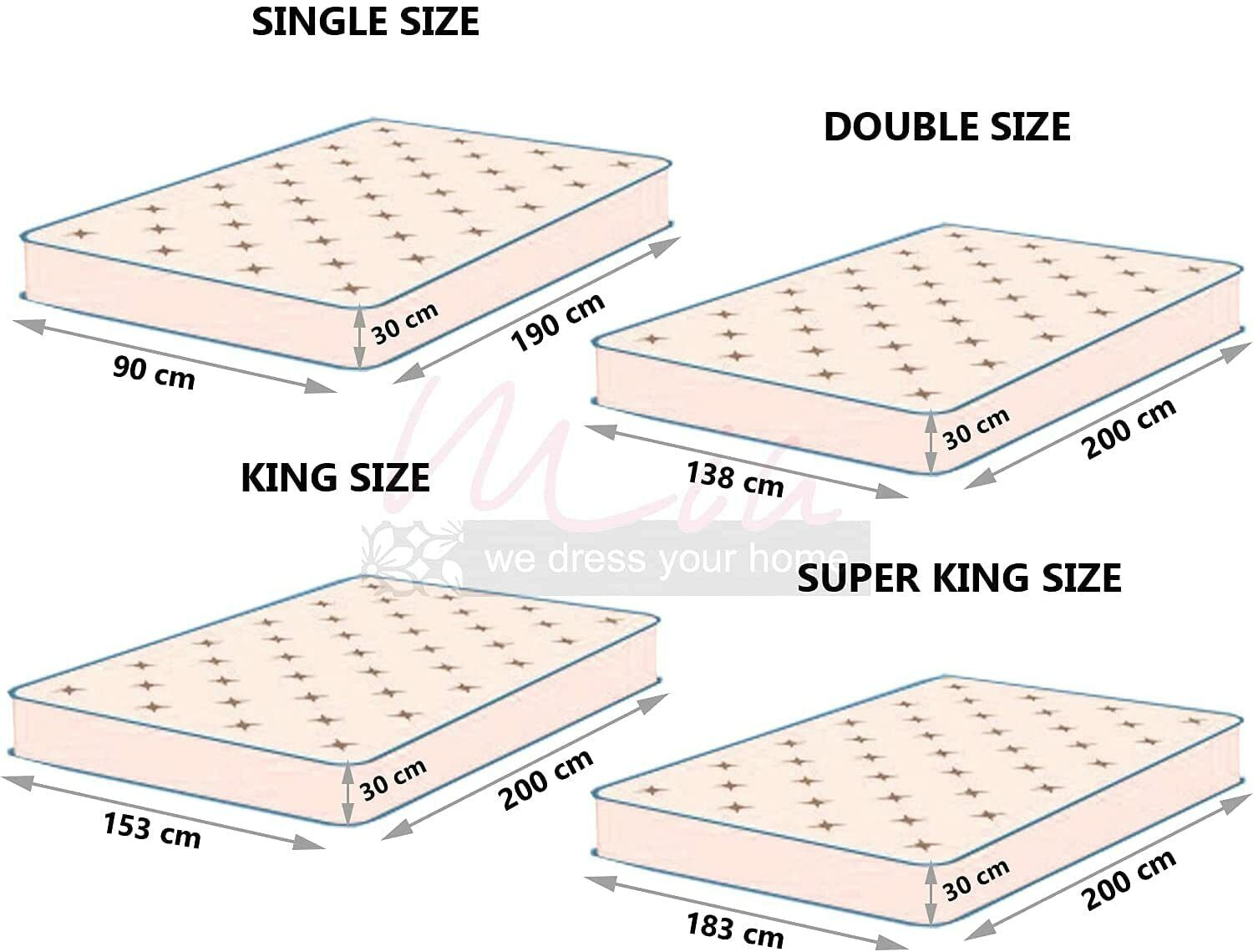 MATTRESS COVER PROTECTOR WATERPROOF TERRY FITTED SHEET SINGLE DOUBLE KING SIZE