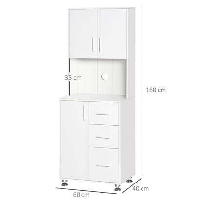 Modern Kitchen Cupboard with Storage Cabinets, 3 Drawers for Living Room