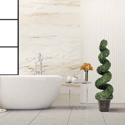 120Cm Artificial Boxwood Spiral Tree