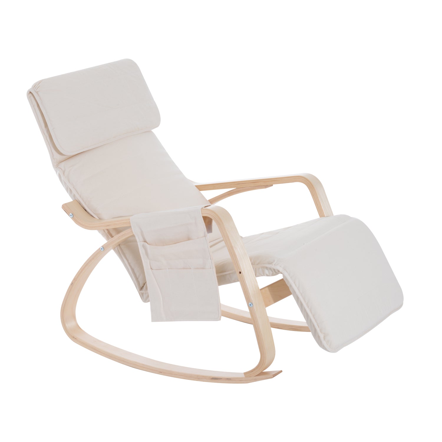 Modern Rocking Lounge Chair Recliner with Adjustable Footrest