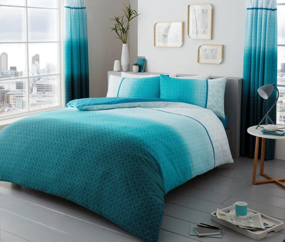 Cotton Blend Geometric Shapes Duvet Cover Set with Pillowcases
