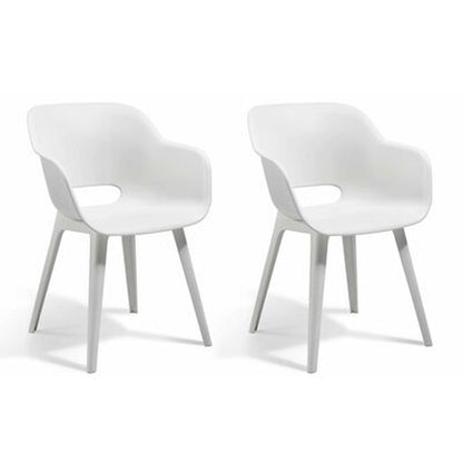 Outdoor Chairs Akola 2 Pcs White