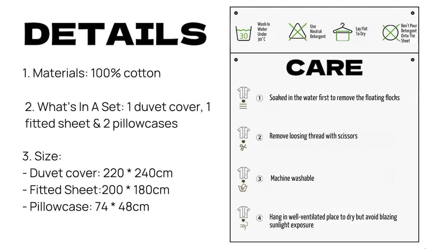 Dopamine Stripe Cotton Queen Size Duvet Cover Set with Pillowcases & Fitted Sheet