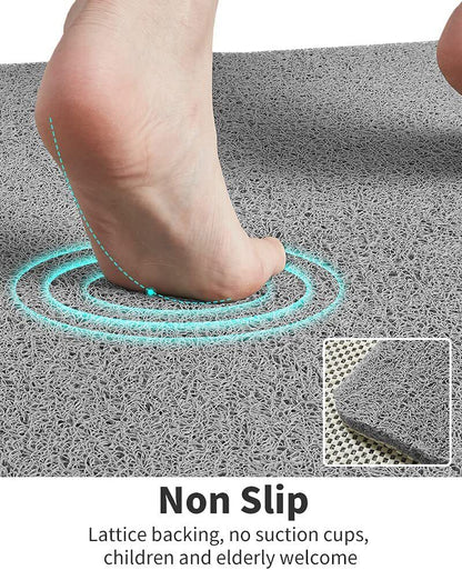 Loofah Shower Mat for inside Shower Non-Slip anti Mould PVC Bath Mat Quick Dry